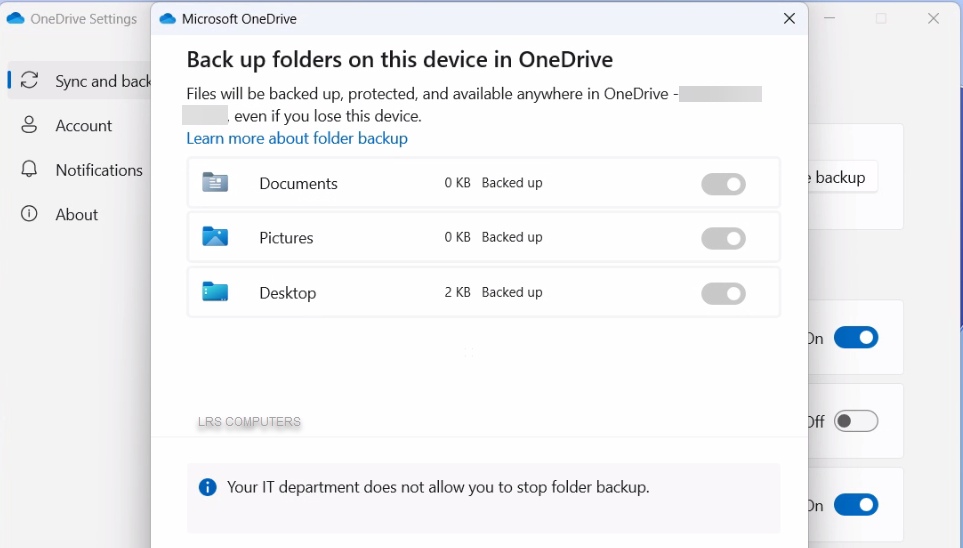 Intune – Silently Sign into OneDrive and Sync – LRS Computers